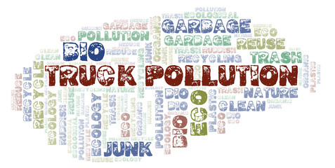 Truck Pollution word cloud.