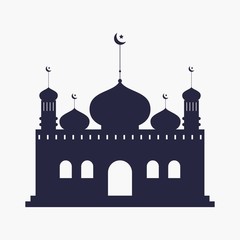 SILHOUETTE MOSQUE VECTOR