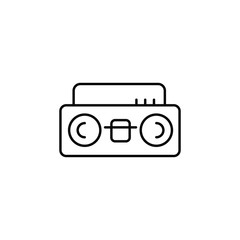 Radio line icon, outline vector sign