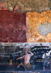 Centaur painted on the wall of an ancient house in Pompeii