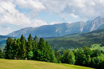Fototapeta na wymiar Tatra mountains in Poland.