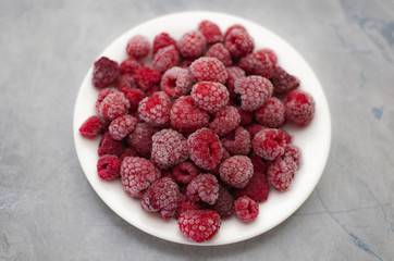 raspberry on a plate