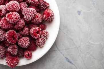 raspberry on a plate