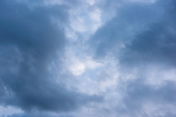 dramatic blue sky with clouds