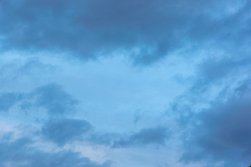 dark blue sky with clouds