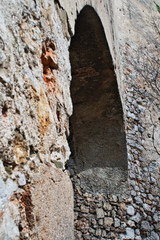 an old door from a castle ruin
