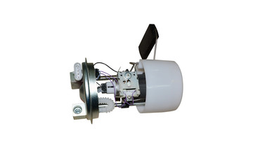 Fuel pump about the fuel level sensor in bank of the automobile isolated on white background