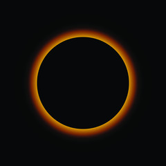 Total eclipse vector design illustration