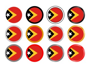 East Timor state flag in globes