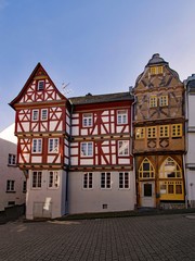 Tolle Fachwerkhäuser in der Altstadt von Limburg an der Lahn in Hessen in Deutschland 