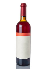 red wine bottle isolated over white background