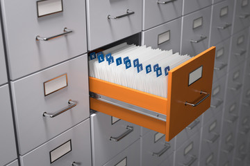 3D Illustration Aktenschrank