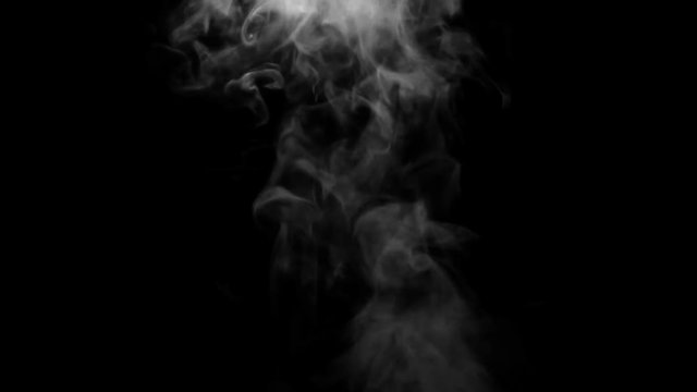 Seamless motion of smoke on a black background.smoke loop slow.