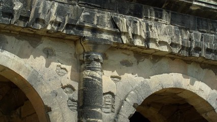 The Roman City wall The "Porta Nigra" (Black gate) in Trier, Germany, July 2018
