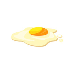 Liquid white egg illustration. Eating, morning, breakfast. Food concept. Vector illustration can be used for topics like supermarket, natural food, farm