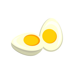 White eggs illustration. Eating, morning, breakfast. Food concept. Vector illustration can be used for topics like supermarket, natural food, farm