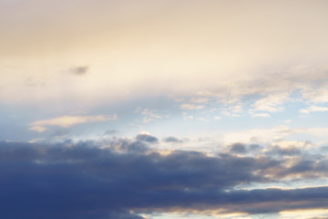 Bright expressive clouds in the sky