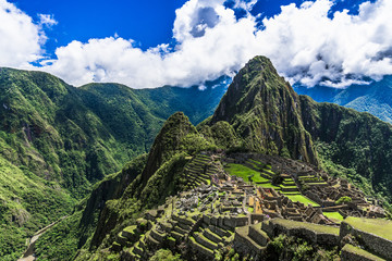 The slopes, peaks and terraces of Machu Picchu