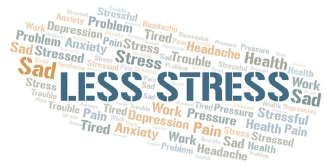 Less Stress word cloud.