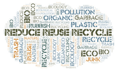 Obraz premium Reduce Reuse Recycle word cloud.