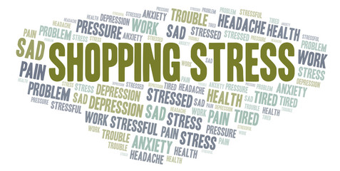 Shopping Stress word cloud.