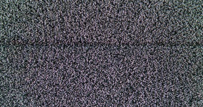 Static noise on CRT screen of de-tuned vintage TV set - lost signal background