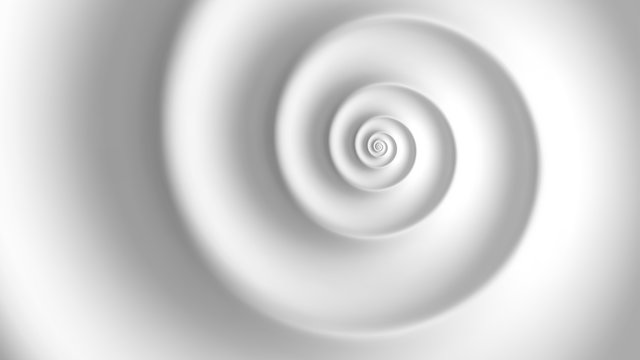 Fibonacci Spiral White Abstract Vector Background. Golden Ratio