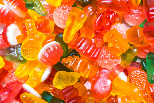 Sweet Background With Colorful Sugar Jellies, Selective Focus, Texture,Wallpaper