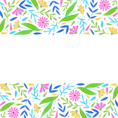 Fototapeta na wymiar ute decorative border with empty space for your text. Invitation, card, poster template.
