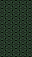 Ornate geometric pattern and abstract multicolored background