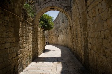 The walls of the Old City of Jerusalem, the Holy Land