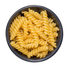 pasta in a bowl isolated on white