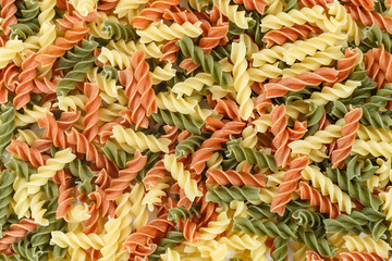 colorful pasta as background