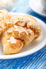 fresh croissant closeup