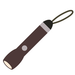 Torch flat illustration on white