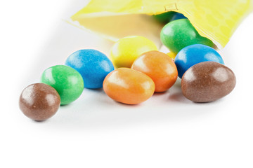 multicolored candies dragee