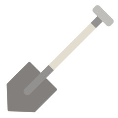 Spade flat illustration on white