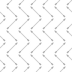 Zig zag arrows seamless pattern on white background