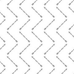 Zig zag arrows seamless pattern on white background