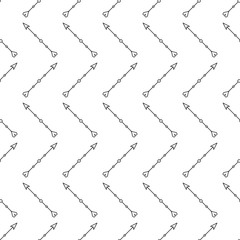 Zig zag arrows seamless pattern on white background