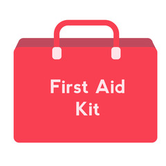 First aid kit flat illustration on white