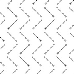 Zig zag arrows seamless pattern on white background