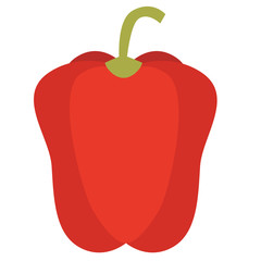 Pepper flat illustration on white