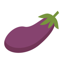 Eggplant flat illustration on white