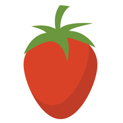 Strawberry flat illustration on white