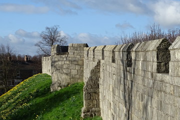 Fototapeta na wymiar York City Wall, Yorkshire