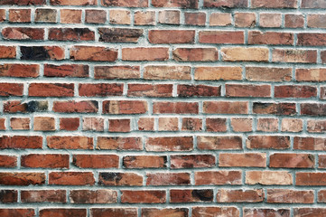 Old red brick wall background