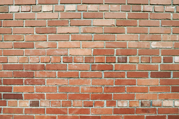 Old red brick wall background