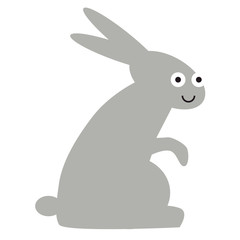 Hare flat illustration on white