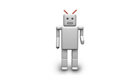 robot on white background